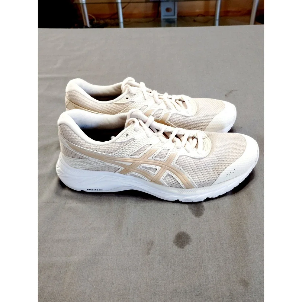 EUC Asics‎ Gel Contend 6 Twist Running Training Sneakers 1012A671 Beige Women 8